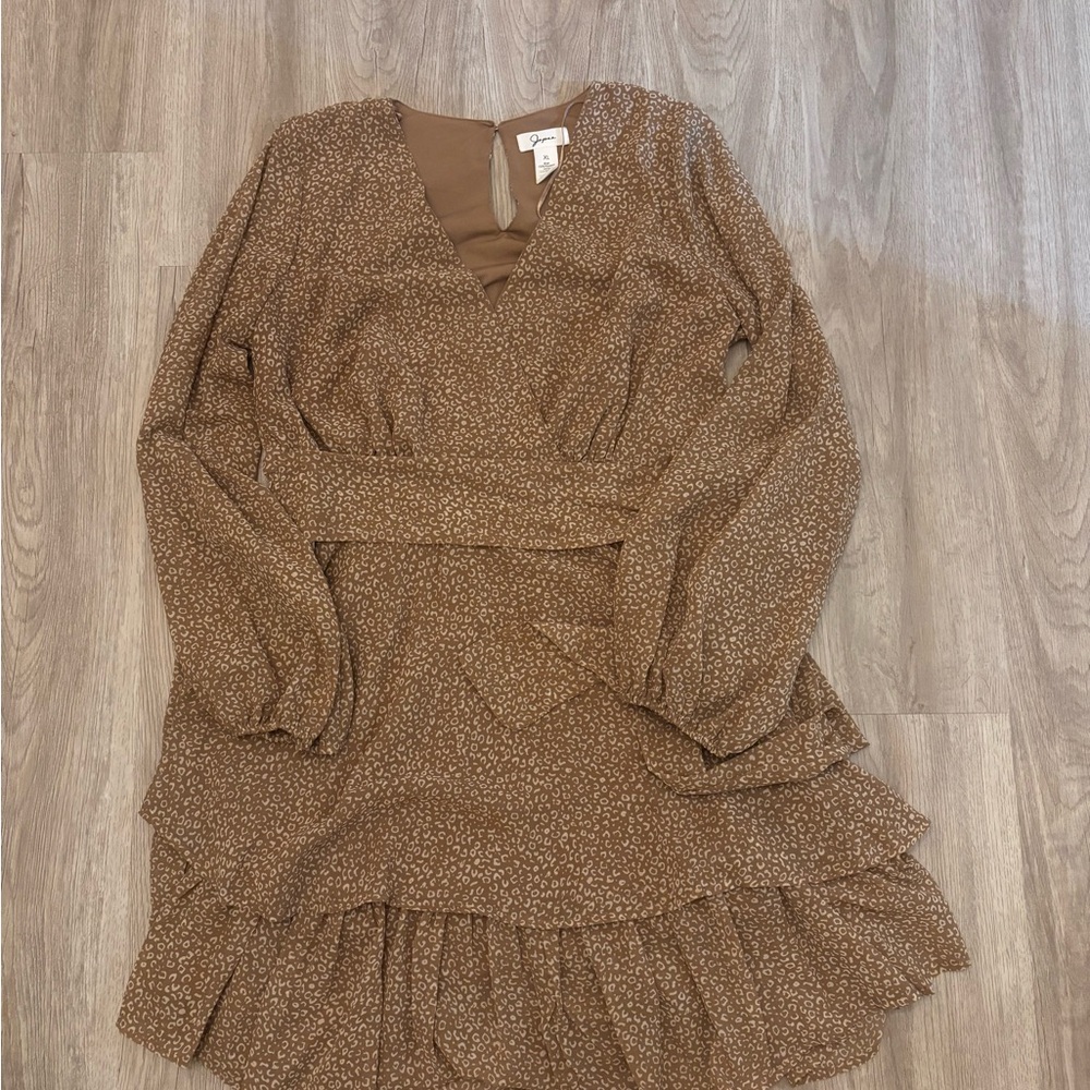Japna Tan Animal Print Dress